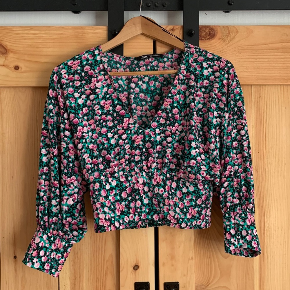 Zara Floral Crop Top